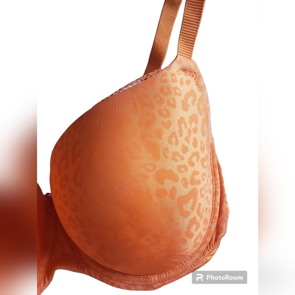 Panache Cleo  Orange Leopard Print U/W Bra EUC 32DDDD/32G - Picture 3 of 11